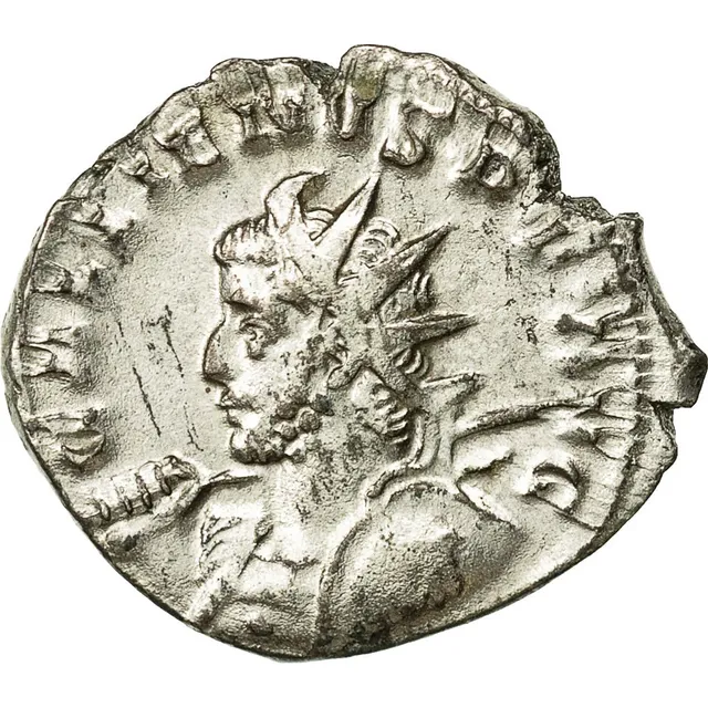 Silvered bronze antoninianus of Emperor Gallienus, struck in the 260s AD with around 5% or less silver content